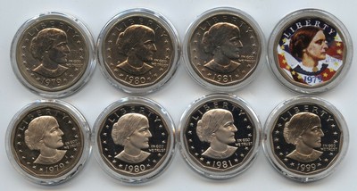 Susan B. Anthony Dollar 1979 to 1999 Set - PDS Mint Coin lot collection - BA679