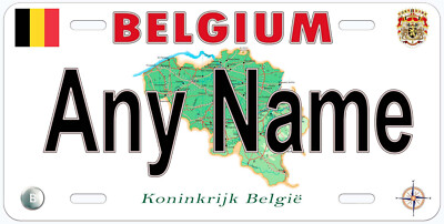 Belgium Europe Any Name Personalized Novelty Car License Plate