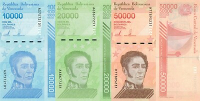 Venezuela 3 PCS Set: 10000, 20000, 50000 Bolívares (22.1.2019), p-New UNC