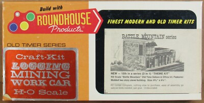 Roundhouse 1514 (3 in 1) ''Theme Kit'' Old Time Saloon & Office HO-Scale NOS