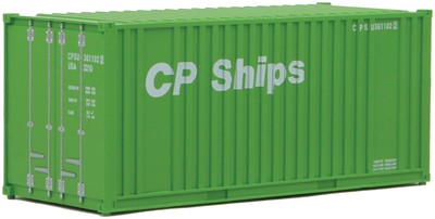 Walthers 949-8010 HO Assembled CP Ships 20' Container with Flat Panel