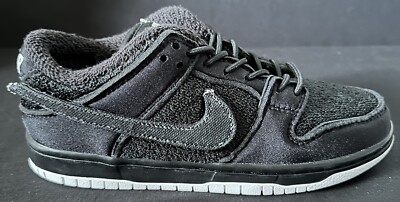 Nike x Gnarhunters SB Dunk Low Pro QS Black Sneakers Shoes Size 4.5 DH7756-010