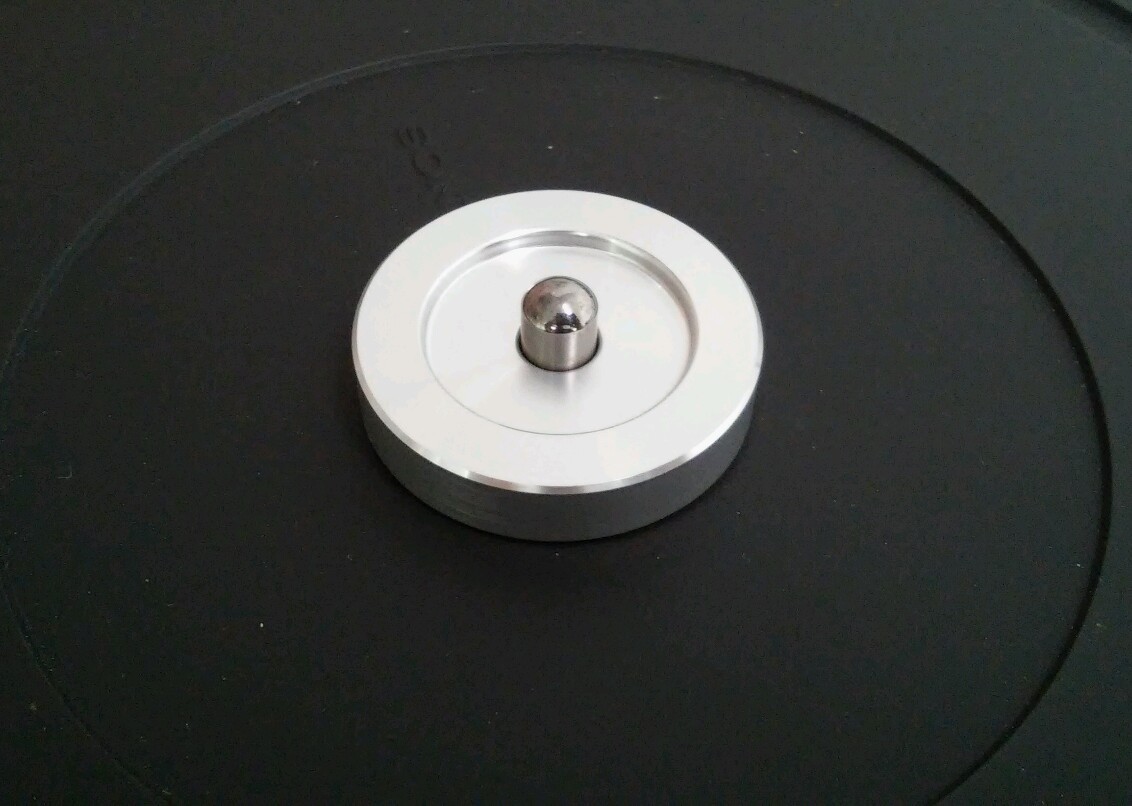 45 RPM Spindle Adapter Polishished Aluminum