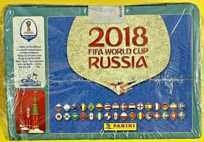 2018 FIFA Panini RUSSIA World Cup Pink Back 104 Packs Sticker Box MBAPPE MESSI