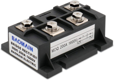 Baomain Bridge Rectifier 200A 1600V Full Wave Diode Module Single-Phase MDQ-200A
