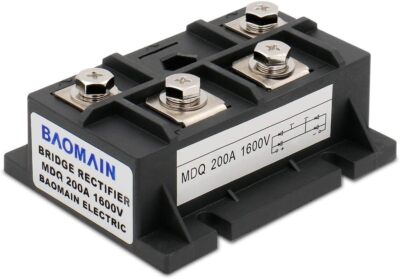 Baomain Bridge Rectifier MDQ-200A 200A 1600V Full Wave Diode Module Single Phase