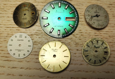 orient, racer, cupillard rieme, citizen, orion, automatic Watch Dial lot (used)
