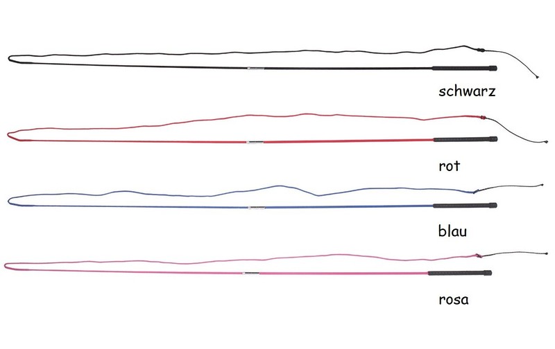 Fiberglas Longierpeitsche Teilbar L: 180cm + 200cm Schlag, KrÃ¤Ftiger Gummigriff
