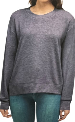 Splendid  Ladies' crew neck  Long Sleeve Pullover Top Amethyst  SZ S
