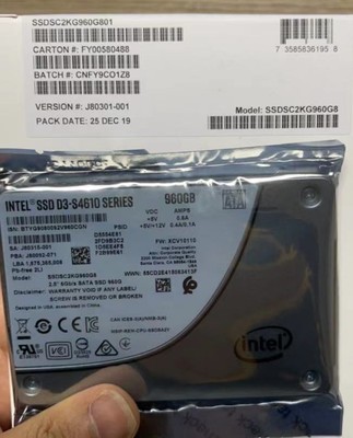 Intel 960GB SSD Series XCV10110 D3-S4610 6Gb/s GENUINE SATA 2.5'' SSDSC2KG960G8