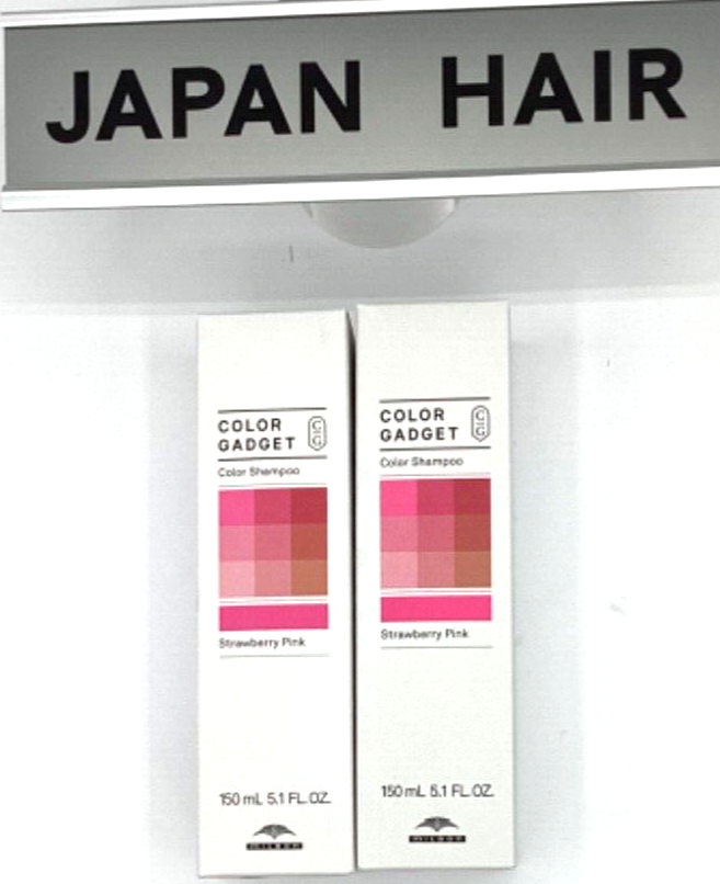 2 Milbon COLOR GADGET shampoo(strawberry pink ) 150ml for