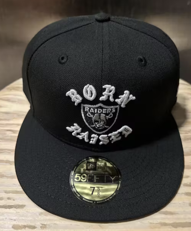 Born X Raised × NFL NEW ERA + RAIDERS FITTED ROCKER HAT Born X Raised × NFL NEW ERA + RAIDERS FITTED ROCKER HAT