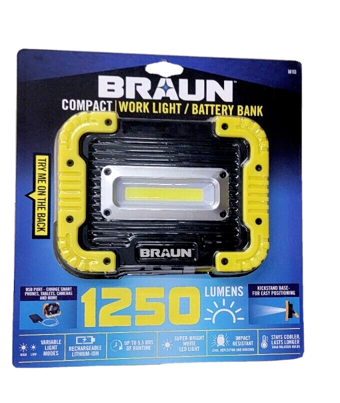 Braun Rechargeable Led Work Light Battery Bank Rechargeableledworklights