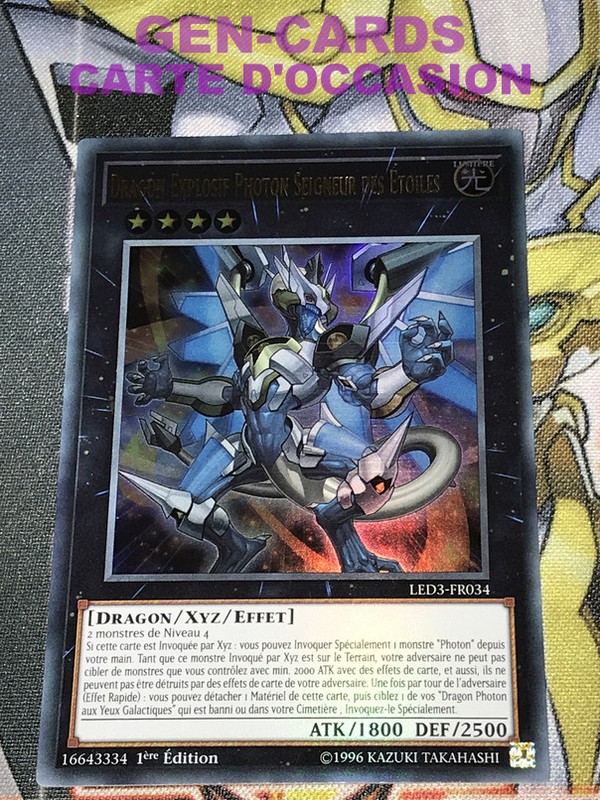 Occasion Carte Yu Gi Oh Dragon Explosif Photon Seigneur Des Etoiles Led3-Fr034 1