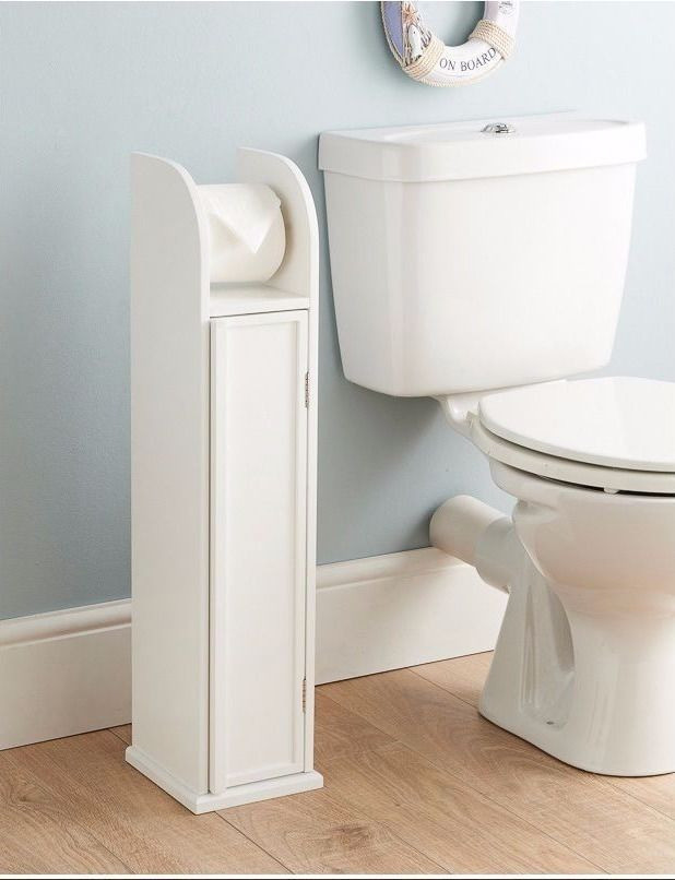 Free Standing Toilet Paper Roll Holder Bathroom Storage in