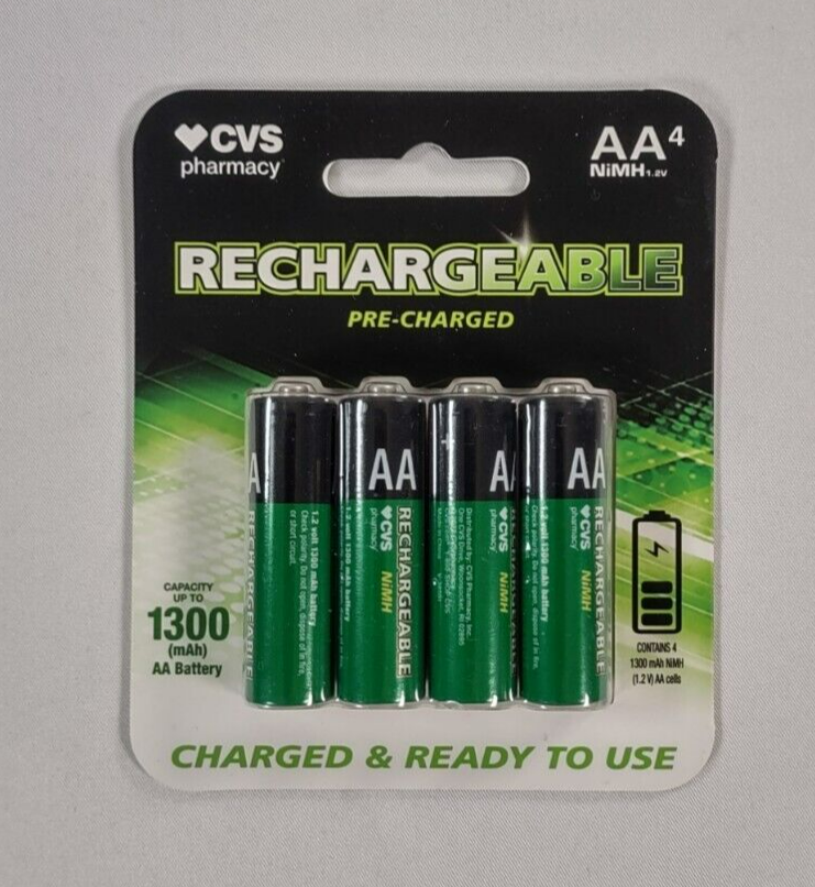 CVS Pharmacy Pre Charged Nimh 1.2v Rechargeable AA, 4 Ct