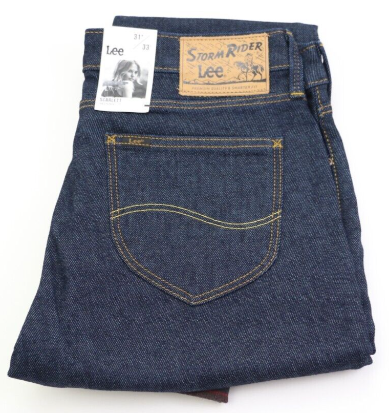 

Новые женские джинсы премиум-класса с фланелевой подкладкой Lee Scarlett Storm Rider, Синий, Lee Scarlett