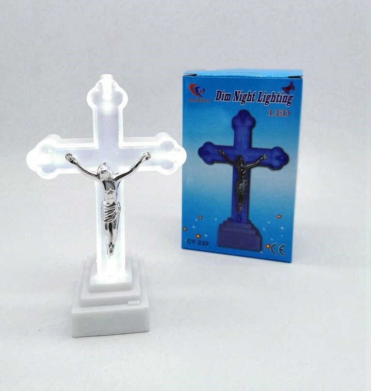 Croce Votiva Led Per Decorazione Luce Tombe Cimitero Cari Familiari bal