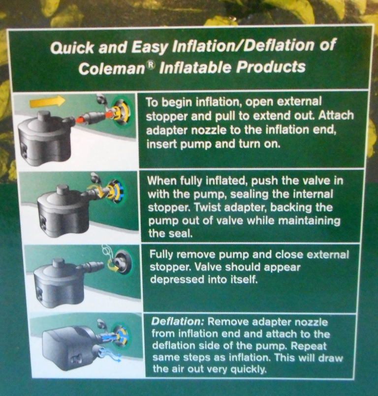 NEW Coleman 4D Battery QuickPump Electric Pump ~ INFLATES & DEFLATES 5999A300