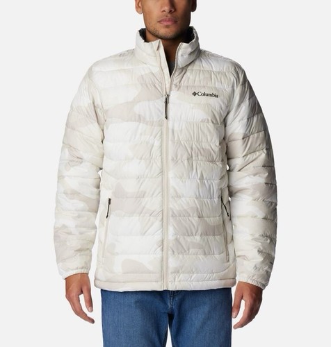 Columbia Powder Lite Мужская куртка размера 2XL XXL Камуфляжное зимнее пальто #1279