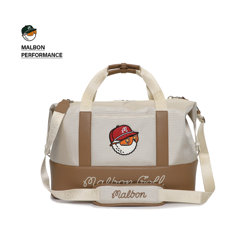 [正規品] ★Malbon Golf★Blaze New Basic Square Boston Bag★ Malbon Golf] Blaze Point Boston Bag - Beige | eBay