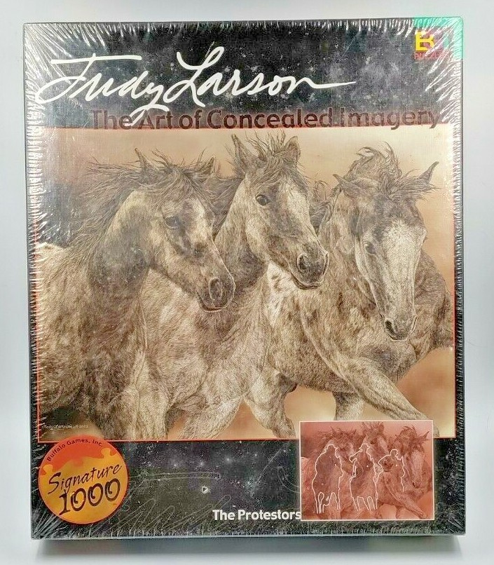 The Protestors Jigsaw Puzzle Horses 1026 Piece Judy Larson