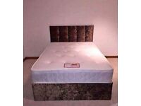SINGLE BED WITH MATRESS AND HEADBOARD