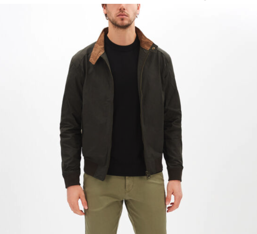 Pre-owned Barbour Steve Mcqueen Rectifier Harrington In Sage British Luxury