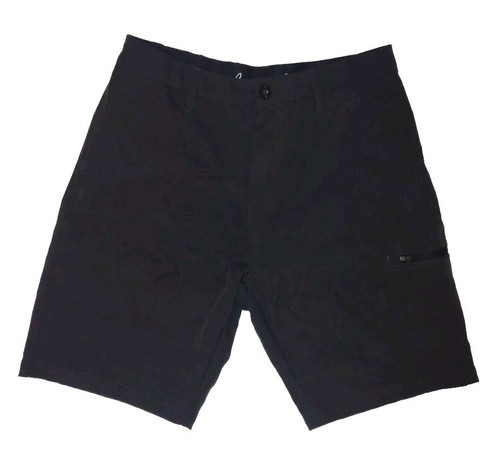 Barton Linx Shorts Mens 34 Black Flat Front Chino Golf