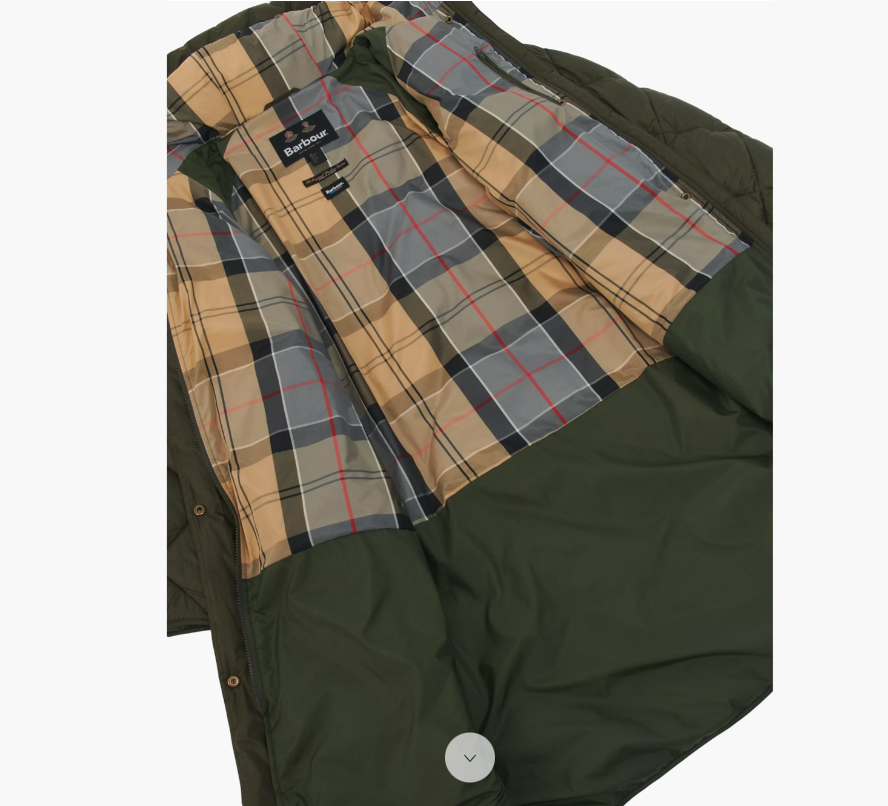 BARBOUR BARBOUR SANDYFORD QUILTED LONGLINE COAT MSRP$480 WARM + ATTRACTIVE + PRACTICAL