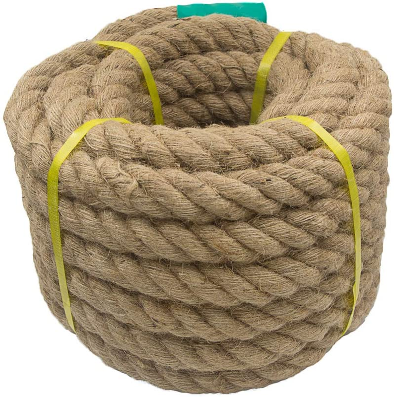 Jute Rope - 1.18/1.5 Inch Twisted Hemp Rope
