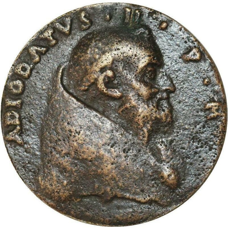 R5416 Rare Medal Papal States Vatican Pope AdÃ©Odat Ii Pavlvs Sanctvs 672 676 Au