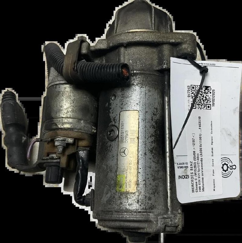A0051511301 MOTORINO AVVIAMENTO MERCEDES BENZ CLASSE C (W/S203) (05/00>12/07<)