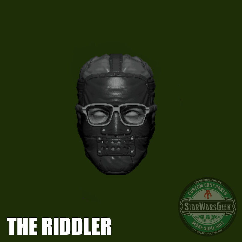 Paul Dano Riddler Batman 2022 custom head for 4" 6" 7" 12" DC action figures