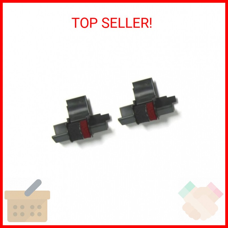 Casio Hr-170rc 3-Pack Black/Red Ink Rollers Compatible With