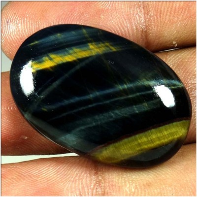 46.25Cts 100% Natural Golden Tiger Eye Oval Shape Cab Loose Gemstones 33x22x07mm
