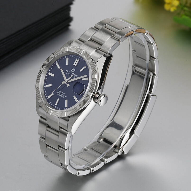 Pre-owned Octopus Men Automatic Watch 36mm 10atm Mechanical Wristwatch Luminous Pt5000