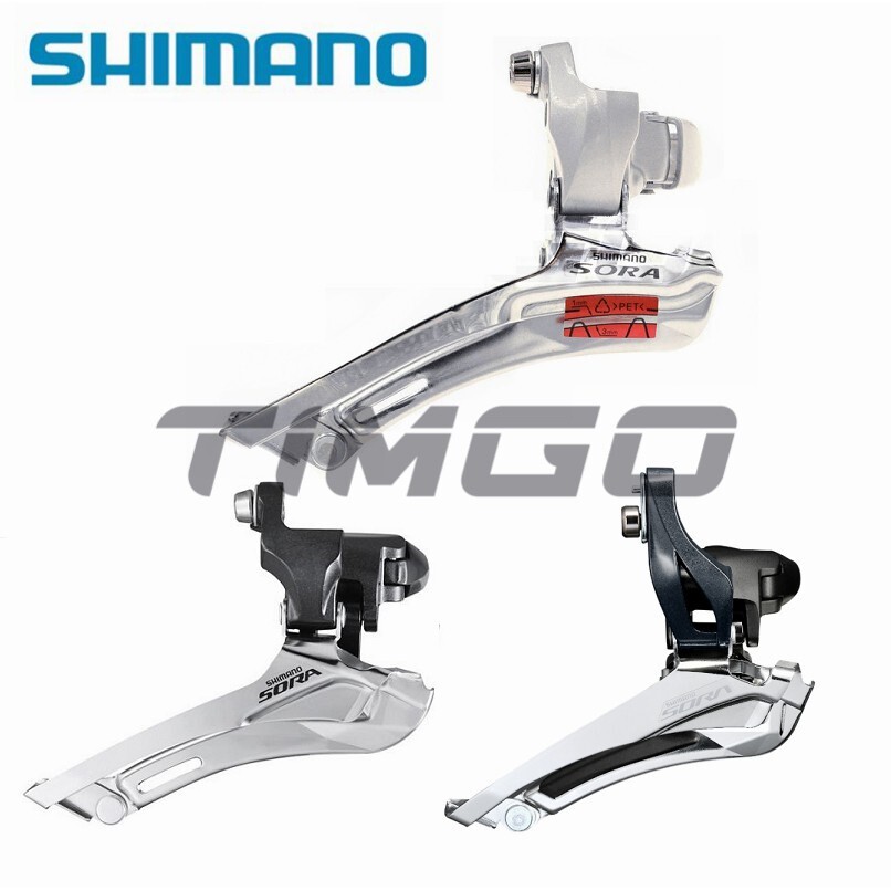 パーツ Shimano Sora 3400 3x9s FD RD ST S52JO Shimano Sora FD-3400 2x9 Derailleur Silver Clamp Tall 1 1