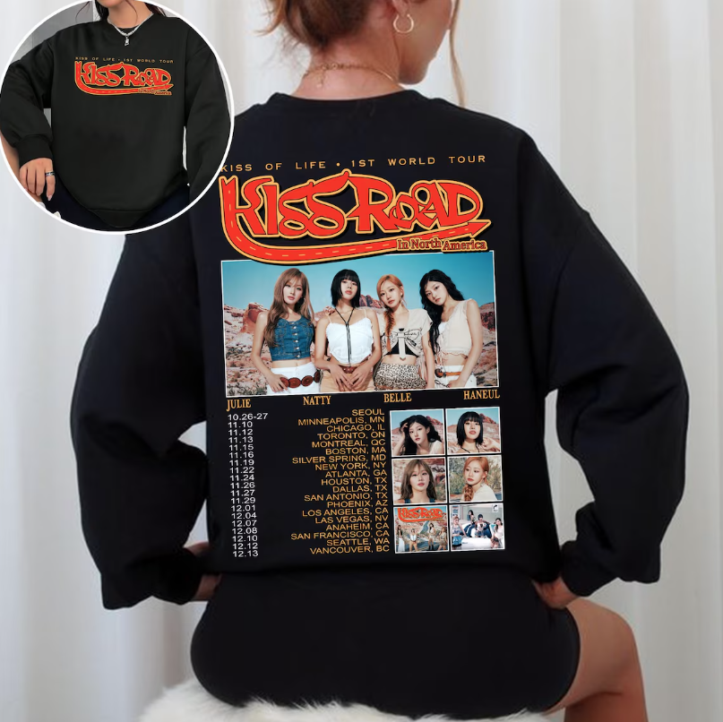 KISS OF LIFE Kiss Road World Tour Sweatshirt, Gift For KISSY