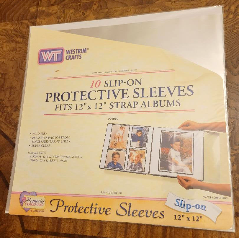 10 Slip-on Protective Sleeves (sealed) + 5 Loose Pages – 12”x12”