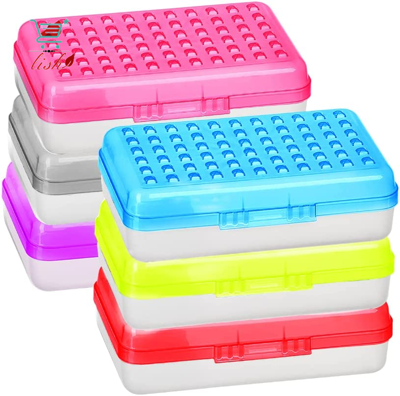 Plastic Pencil Box Large Capacity Pencil Boxes &ndash; 6 Pack Assorted Colors, Pencil