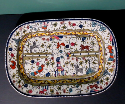WILLIAMS-SONOMA - New Provence NAZARI Hand-Painted Heavy Platter - 19 1/4'' x 13''