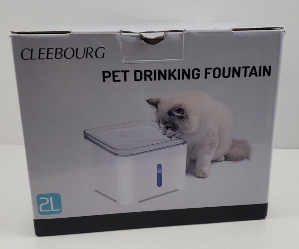 Automatic Pet Dog Cat Water Fountain 2L LED Auto Dish Drinking Dispenser Bowl