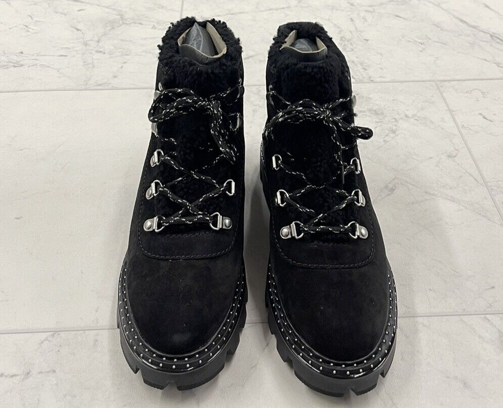 Pre-owned Rag & Bone $625  Quest Leather Suede Boots In Black Size: 39.5 (us 9.5)