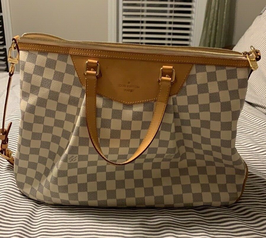 LOUIS VUITTON ミッツァ Louis Vuitton Damier Azur Siracusa GM Authentic crossbody | eBay