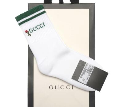 

НОВЫЕ БЕЛЫЕ ХЛОПКОВЫЕ НОСКИ GUCCI С ЛОГОТИПОМ 9/М, Белый