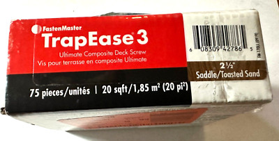 FastenMaster TrapEase 3 2-1/2 in. Color Match Deck Fastener - Saddle/Brown 75-pc