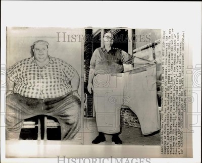 1962 Press Photo William Cobb who once weighed 800 pounds slims down to 232