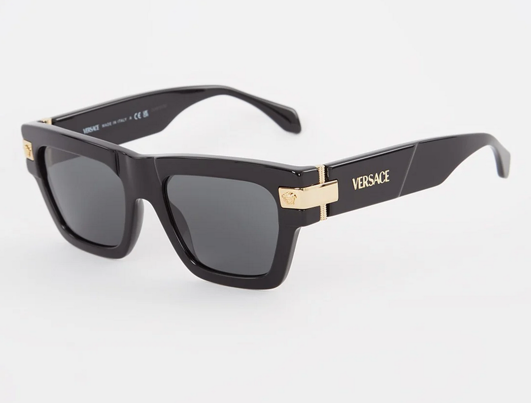 Pre-owned Versace Brand 2024  Men Sunglasses Mod. 4464 Gb1/87 Authentic Logo Italy Case In Gray