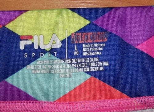 FILA GIRLS SIZE LARGE 14 MULTI COLOR LEGGINGS EUC